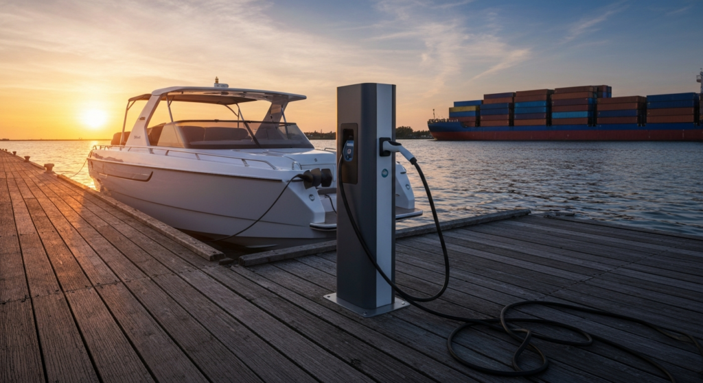 elektrische boot opladen